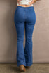 Vintage Casual Pocket Flared Jeans